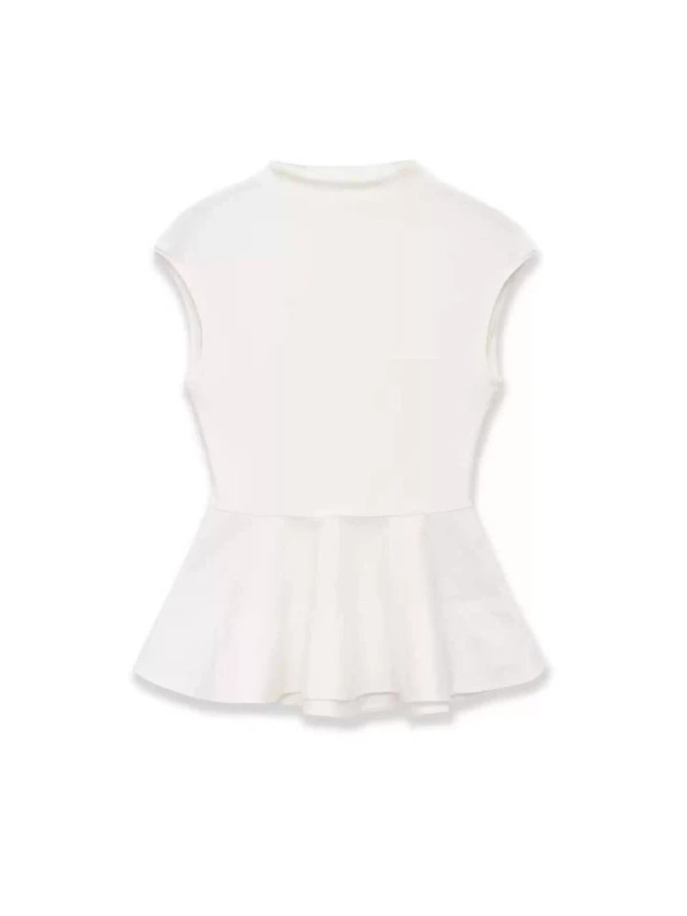 ZARA Summer Simple Versatile Ruffle Hem Peplum Tee